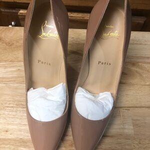 Christian Louboutin So Kate 120MM Nude Patent Pointed-Toe Pumps